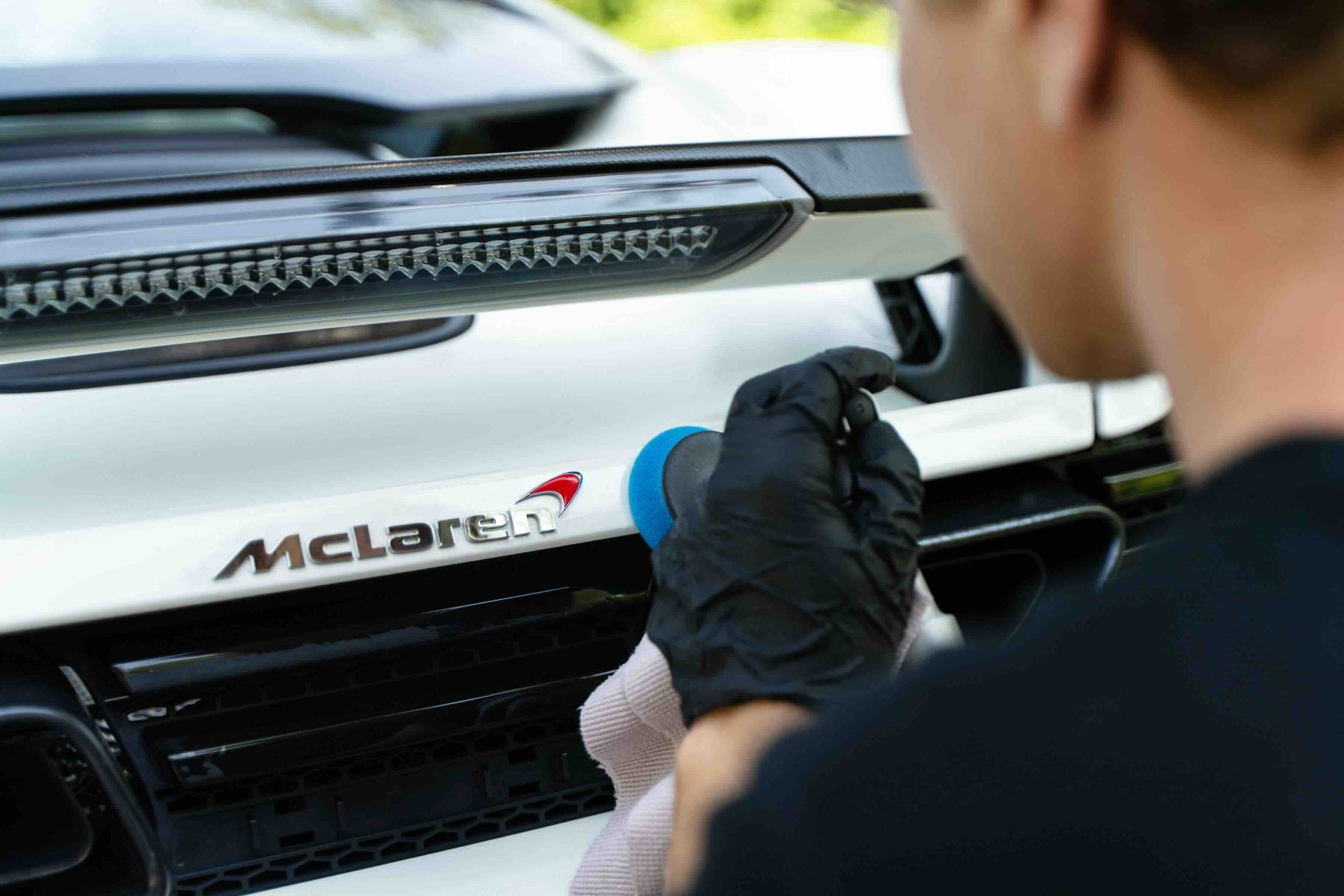 McLaren paint correction in progress